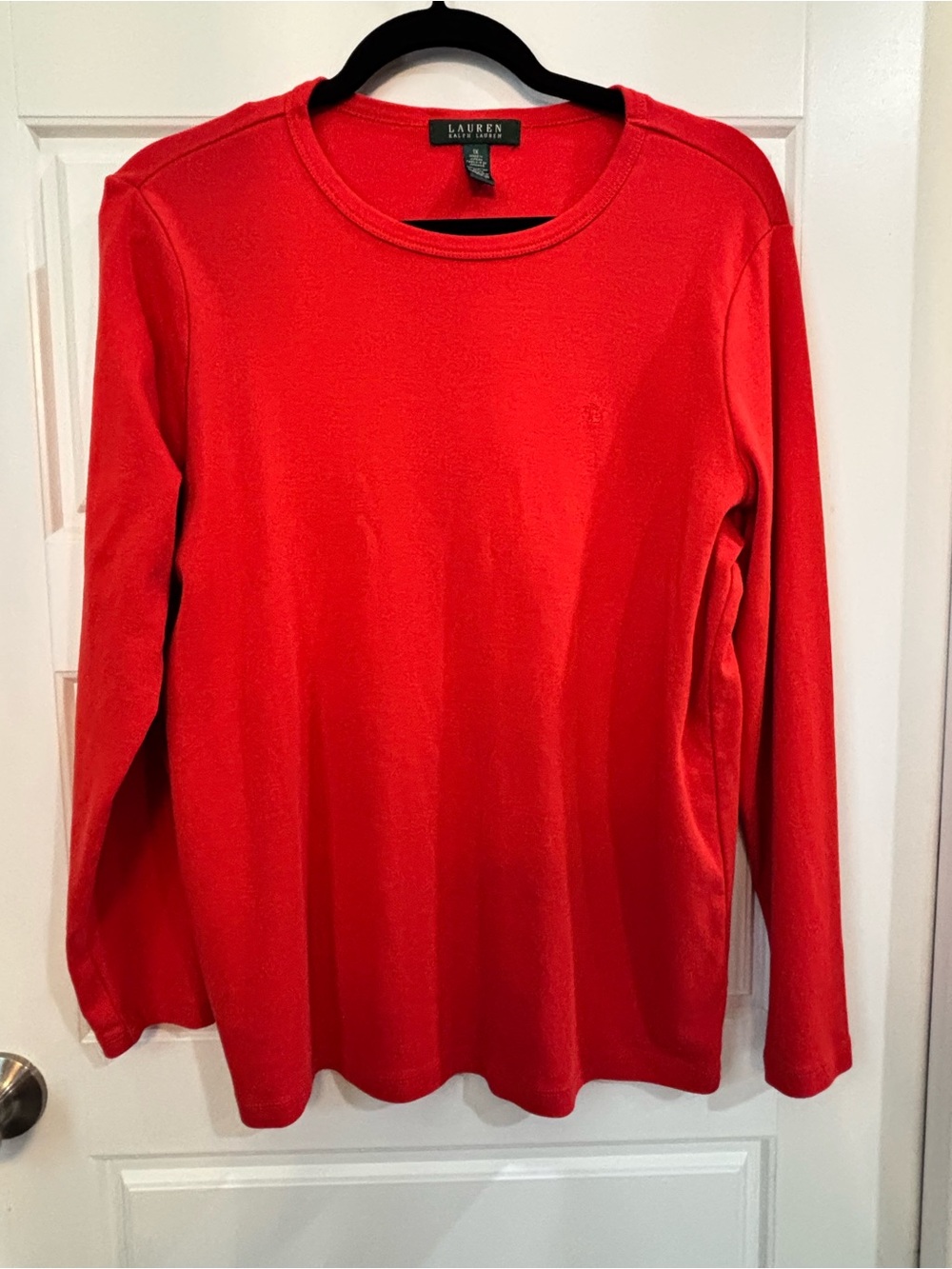 Lauren Ralph Lauren orange Long-Sleeve Crewneck Shirt 1X
